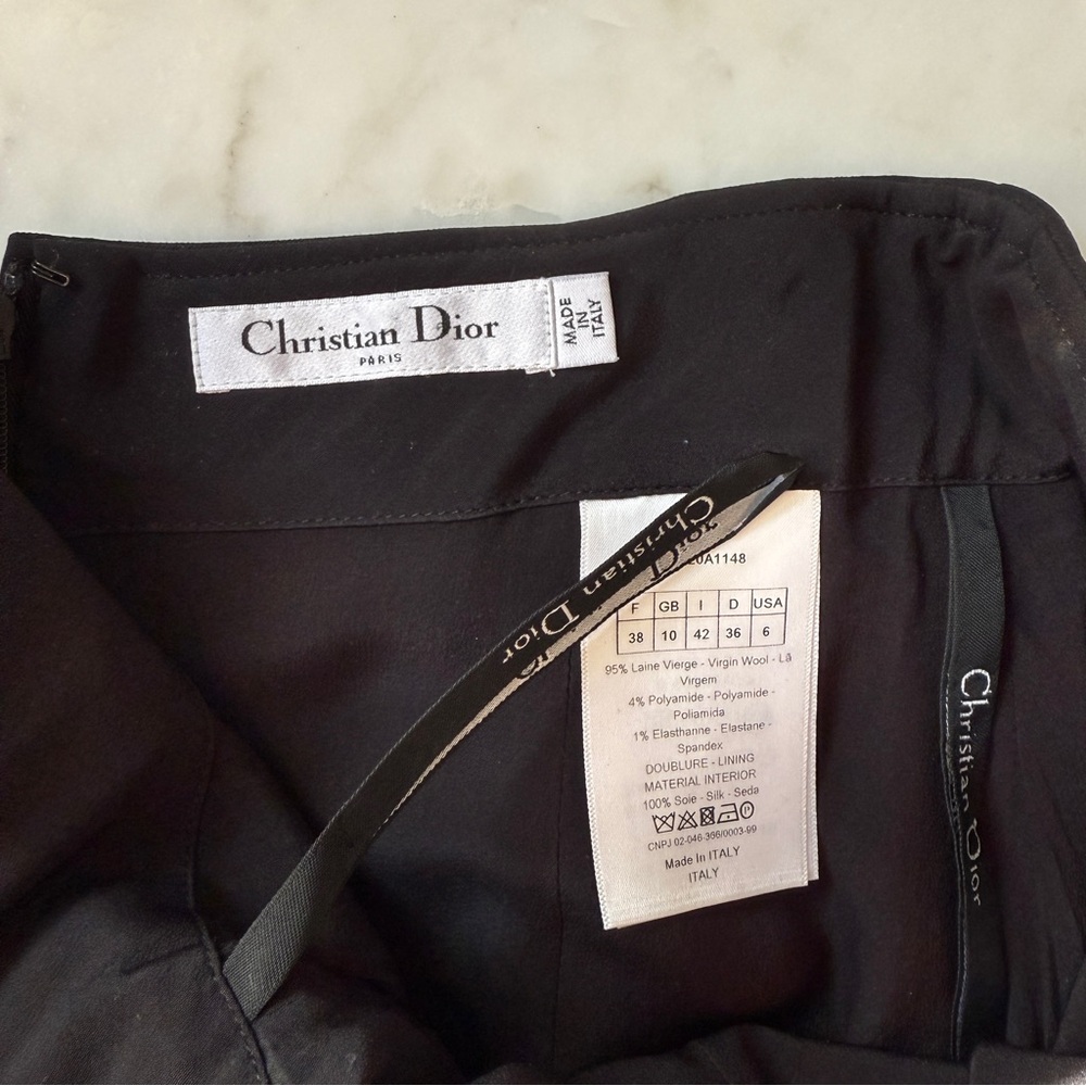Christian Dior Black Pencil Skirt